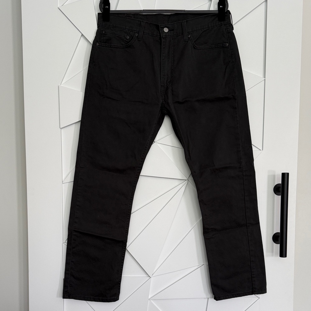 Levi's Men's Black Slim Straight Jeans - Classic Five-Pocket